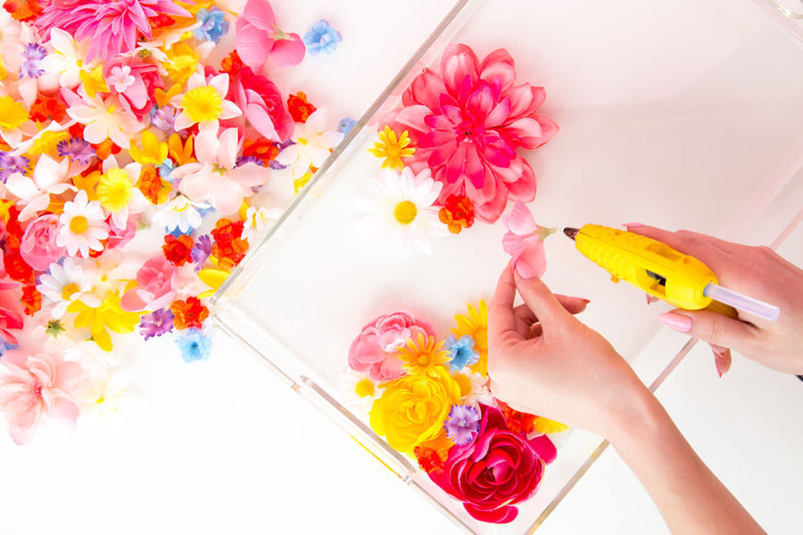 DIY Flower Power Serving Tray