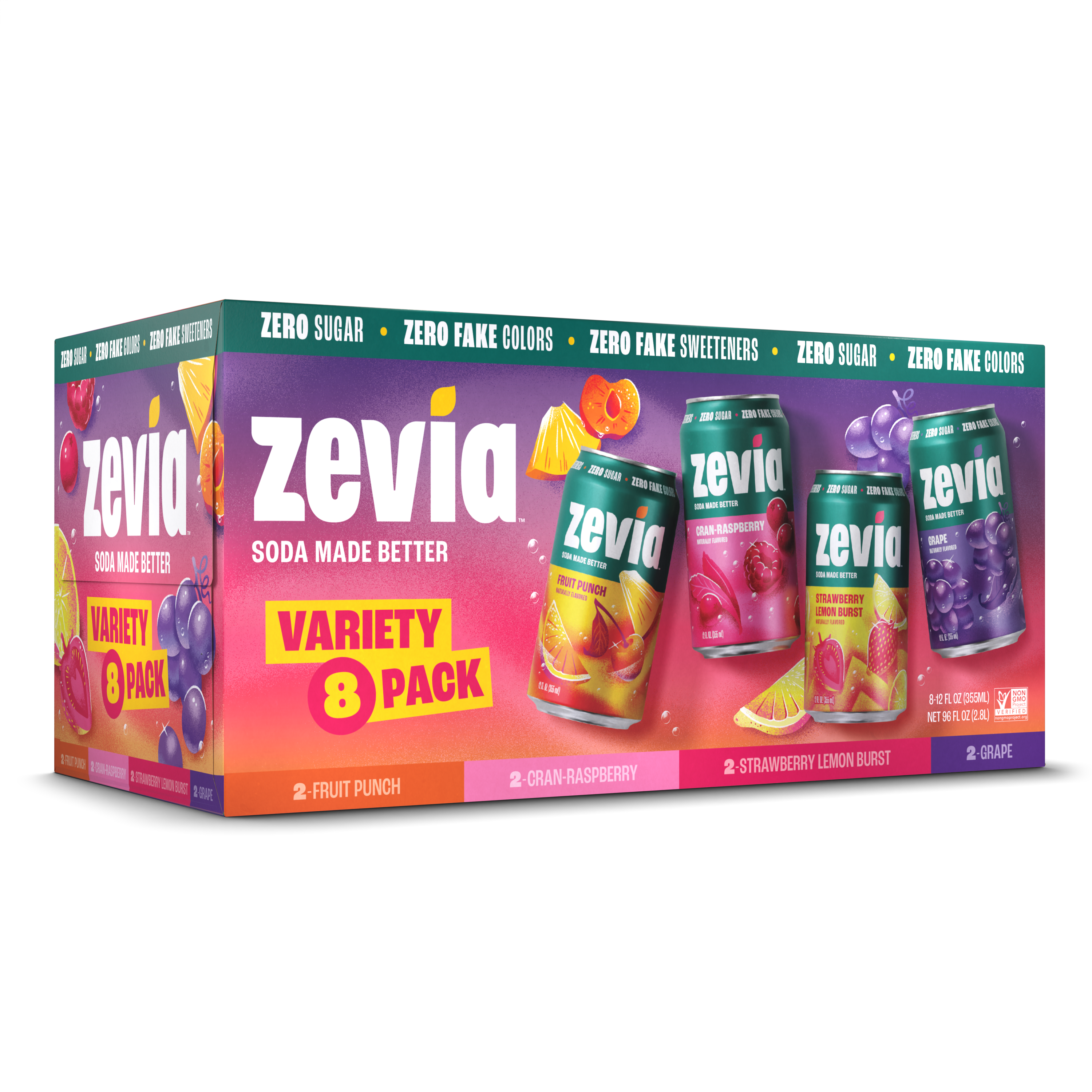 その他 soda 4 Flavor Fruity Soda Variety Pack