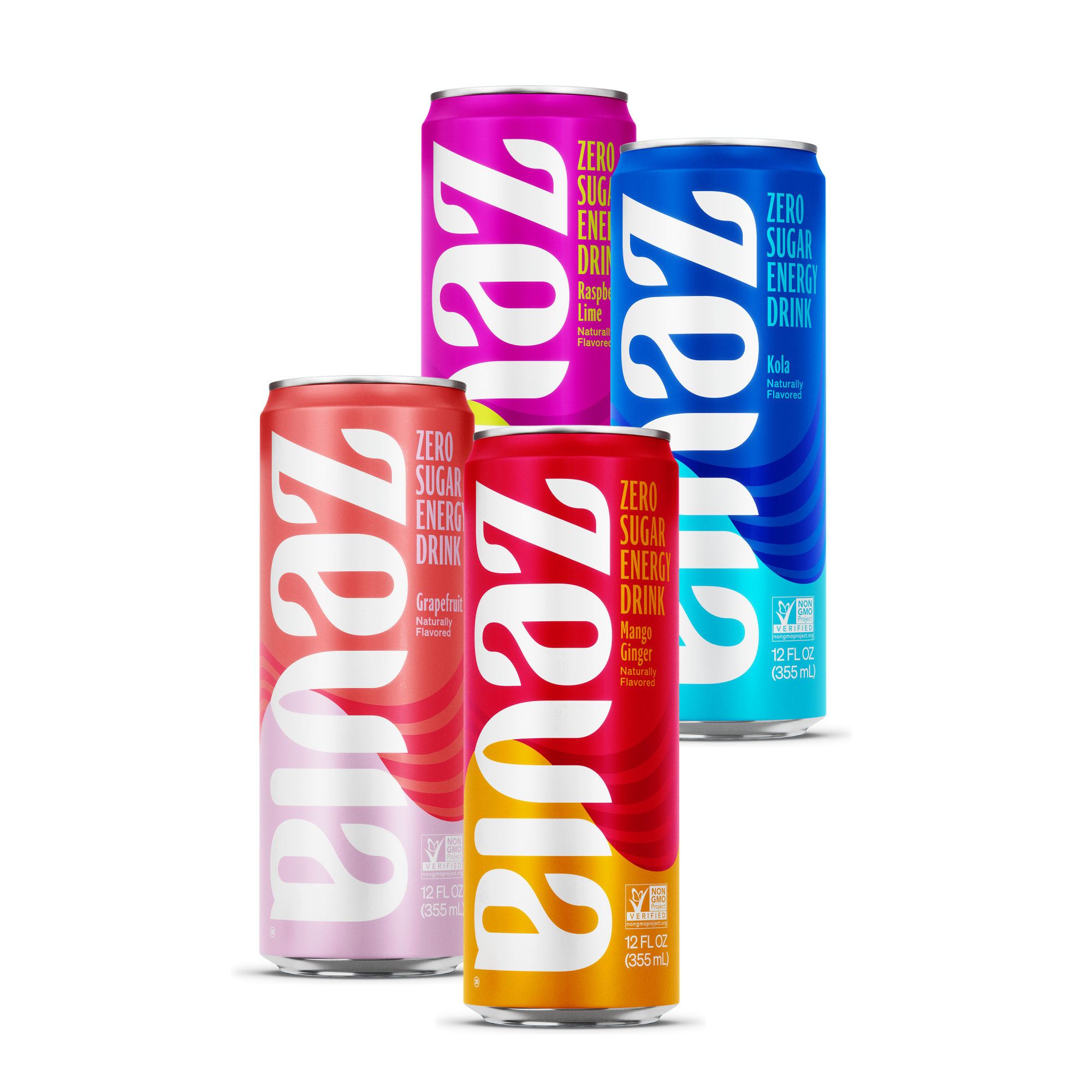 Zevia Energy 4 Flavor Classic Variety Pack | Zero Sugar, Zero Calories