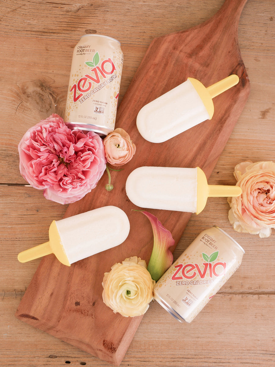 Extra Creamy Zevia Root Beer Popsicles