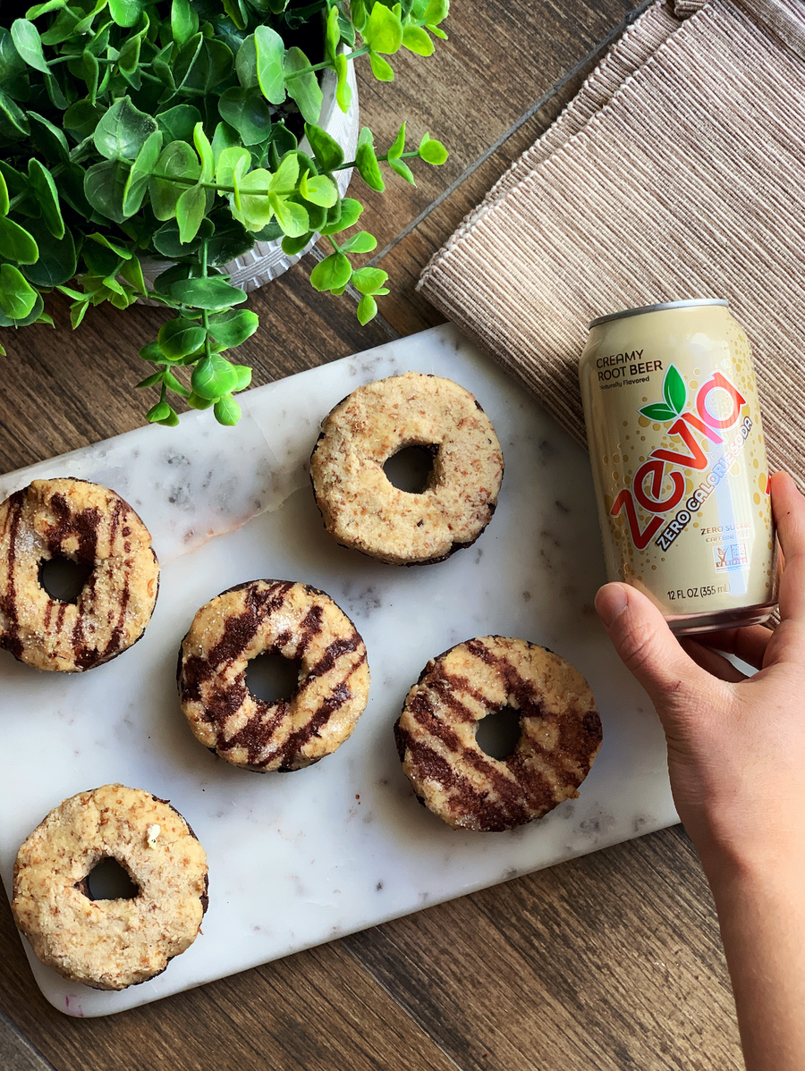 Zevia Creamy Root Beer Chocolate Donuts