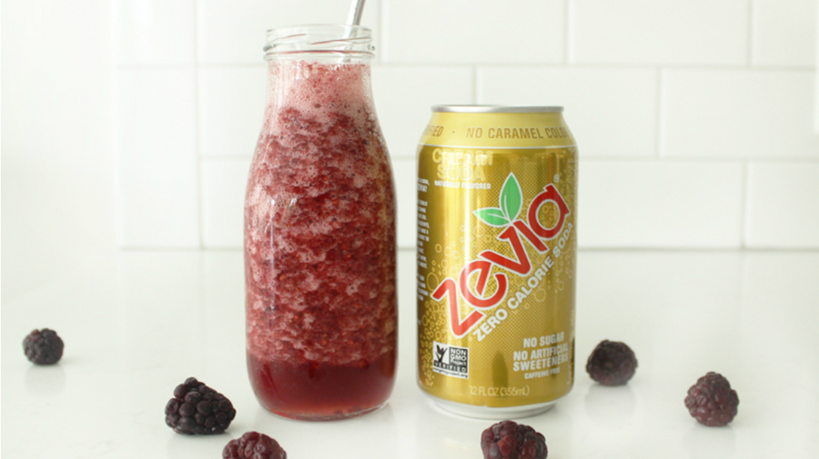 Low-Calorie Zevia Blackberry Cream Slush