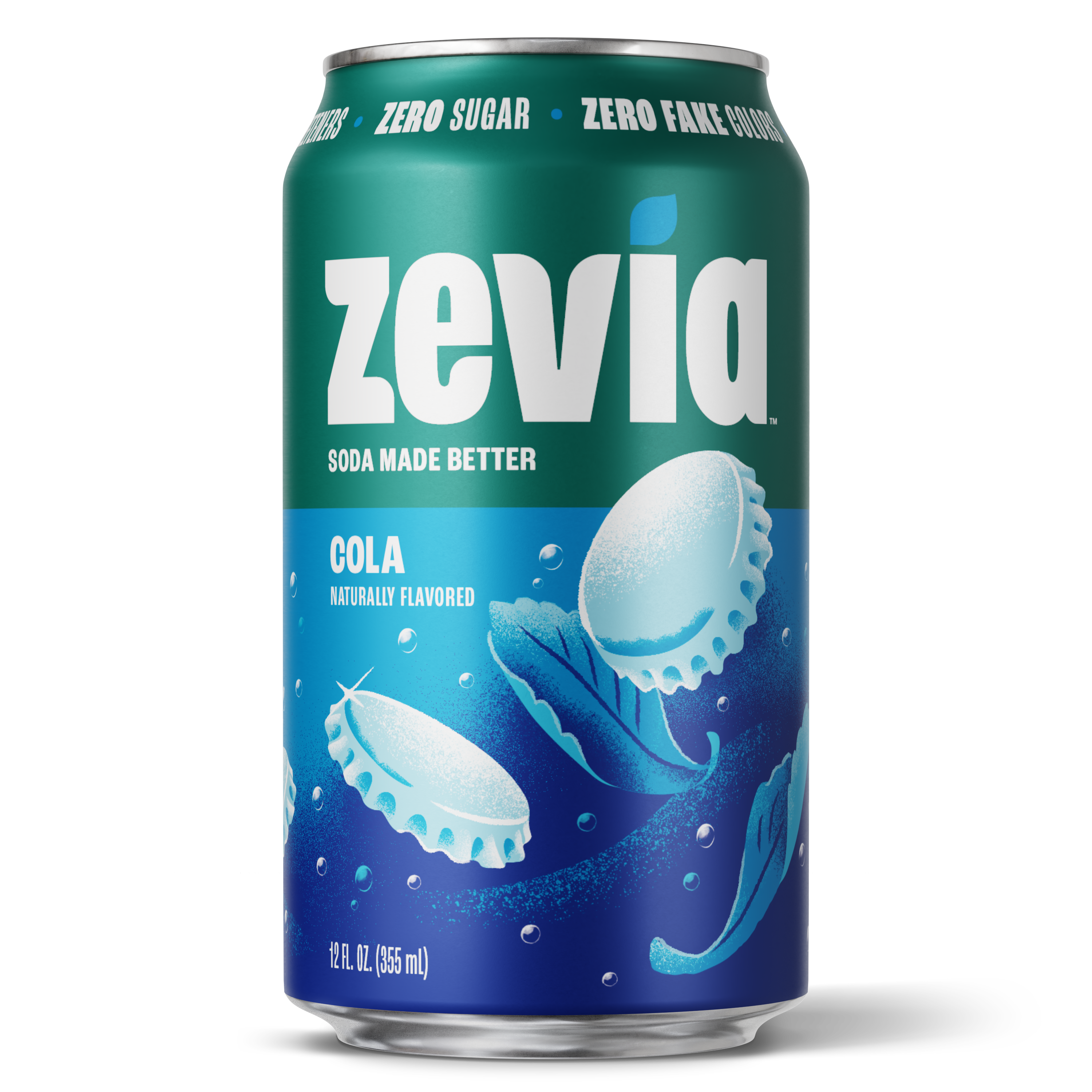 Zevia Zero Sugar Soda, Cola, 12 oz Cans (24-Pack)