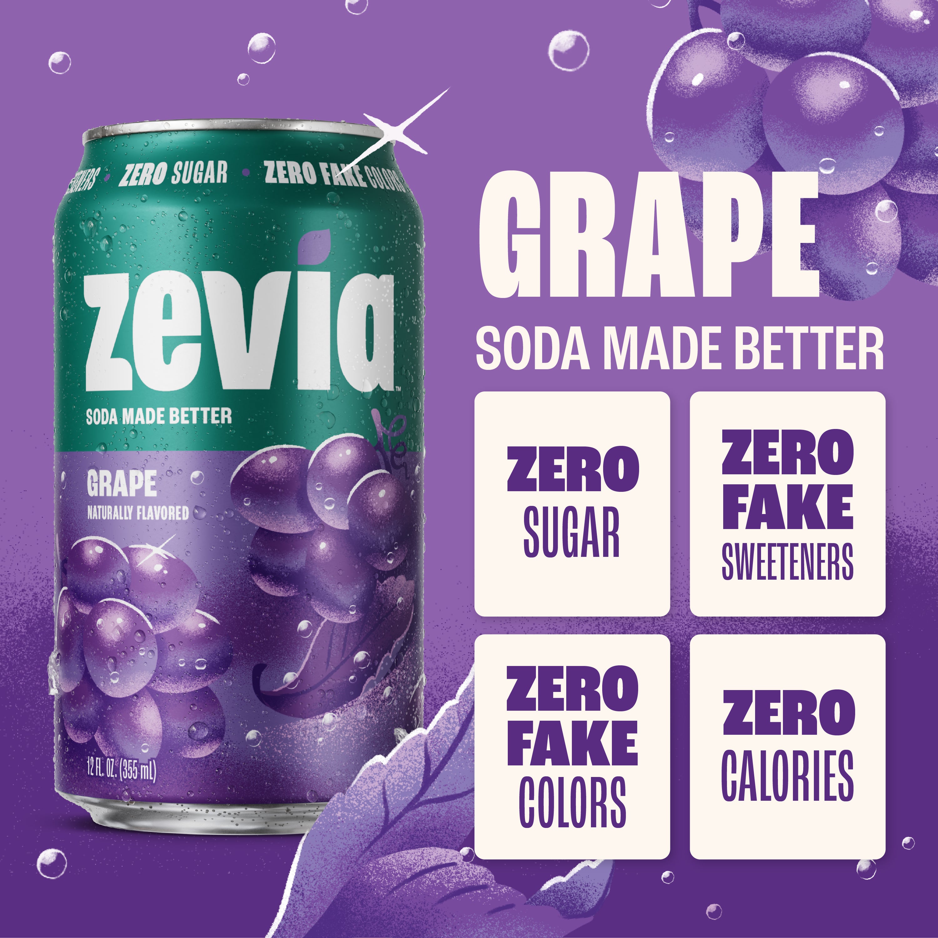 Zevia Grape | Zero Sugar, Zero Calories