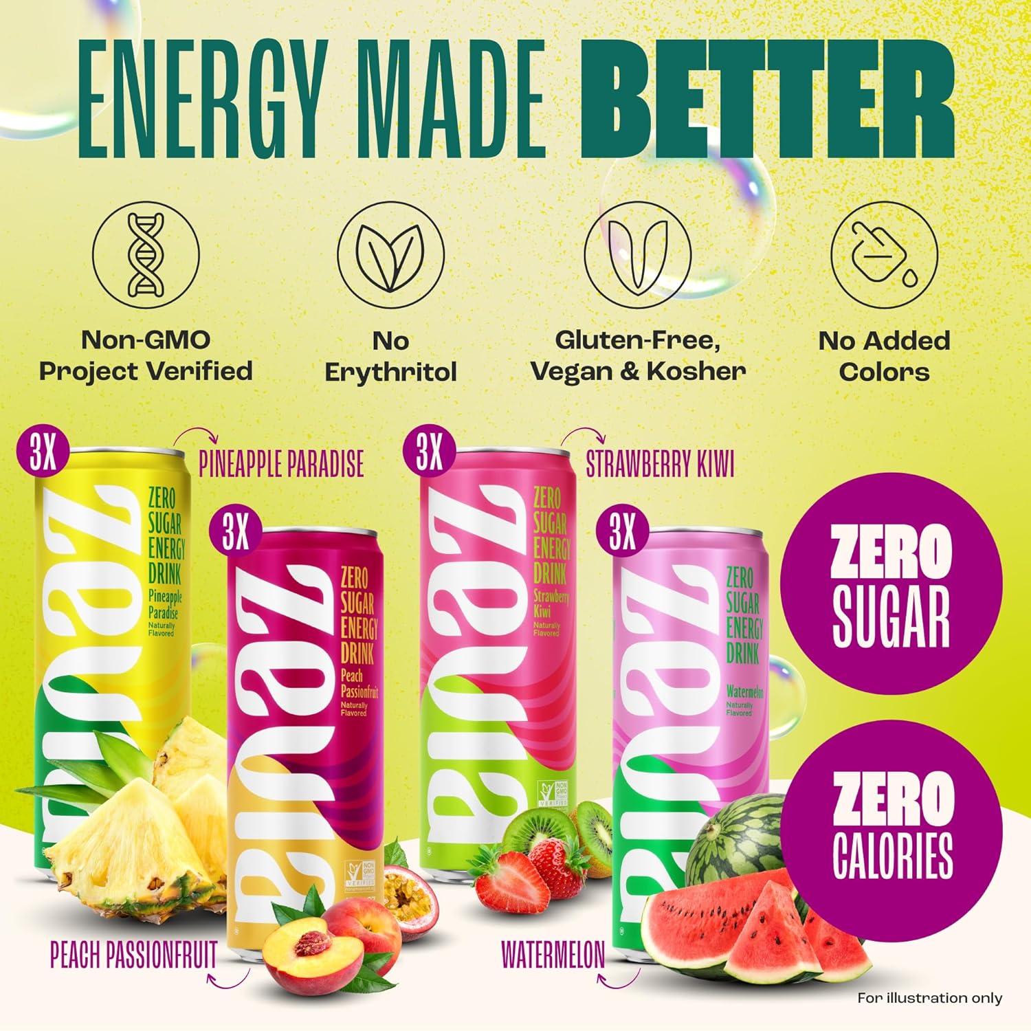 Energy Fruity Fuel 4 Flavor Variety Pack