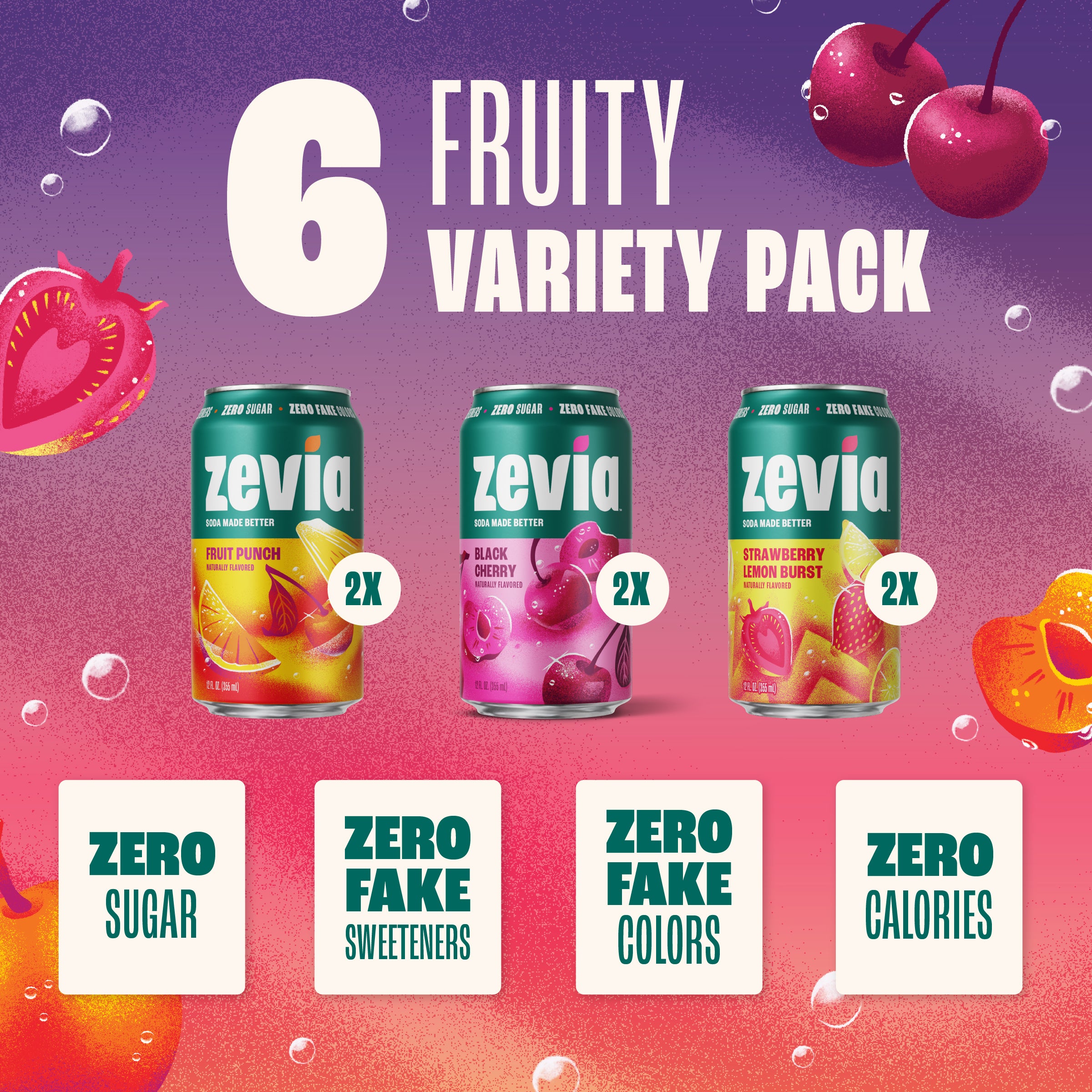 3 Flavor Fruity Soda Variety Pack