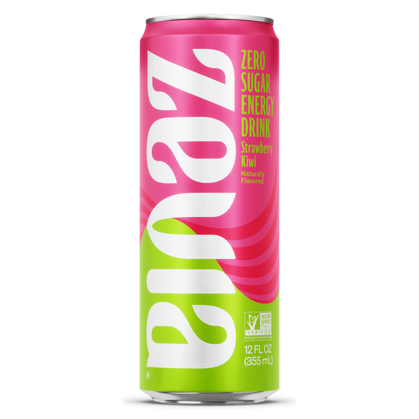 Zevia Strawberry Kiwi Energy | Zero Sugar, Zero Calories